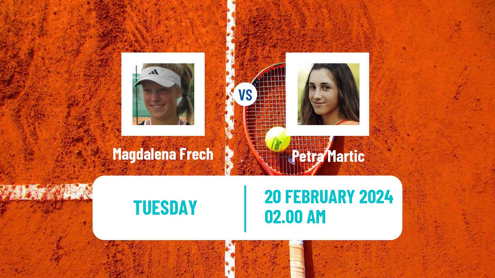 Tennis WTA Dubai Magdalena Frech - Petra Martic
