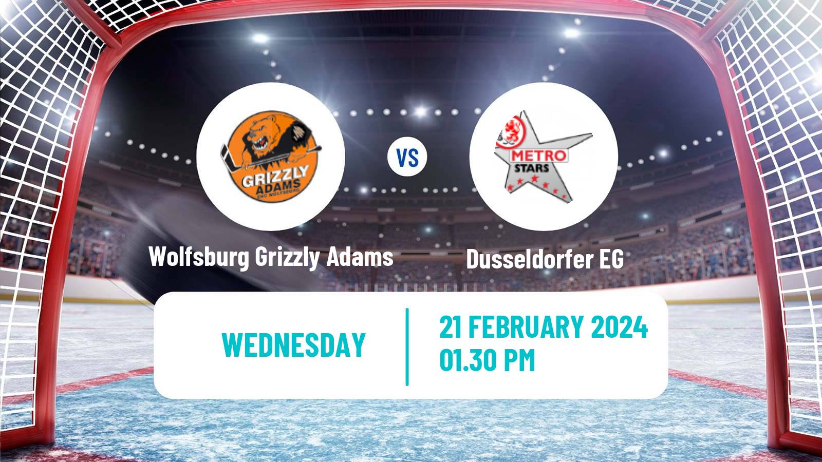 Hockey German Ice Hockey League Wolfsburg Grizzly Adams - Dusseldorfer EG