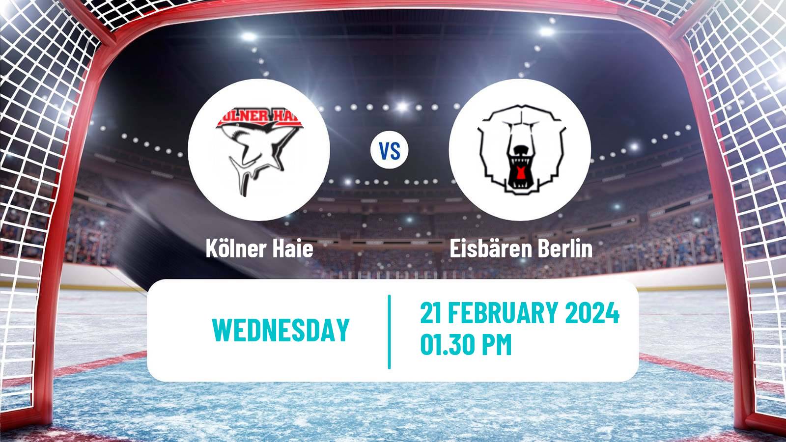 Hockey German Ice Hockey League Kölner Haie - Eisbären Berlin