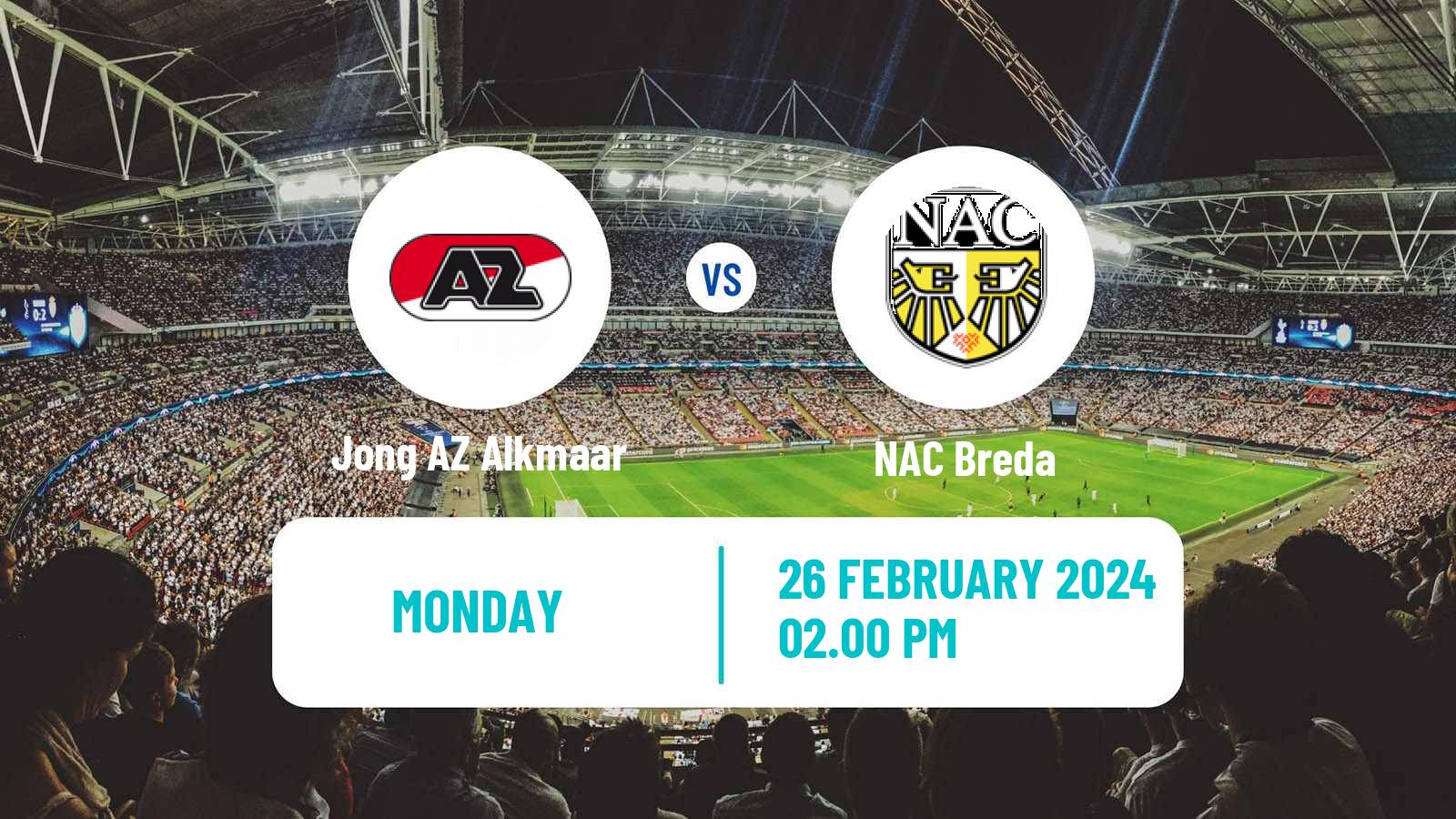 Soccer Dutch Eerste Divisie Jong AZ Alkmaar - NAC Breda