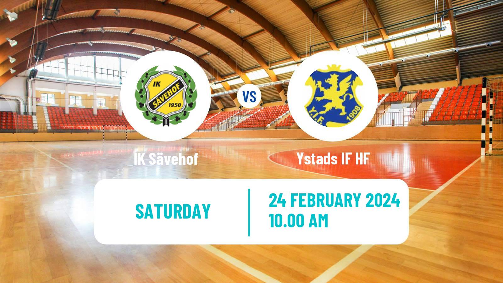 Handball Swedish Elitserien Handball Sävehof - Ystads IF