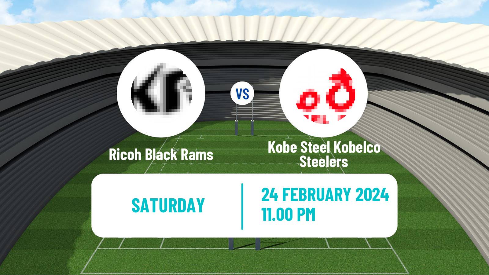 Rugby union Japan League One Rugby Union Ricoh Black Rams - Kobe Steel Kobelco Steelers