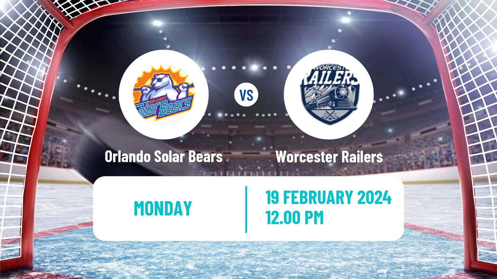 Hockey ECHL Orlando Solar Bears - Worcester Railers