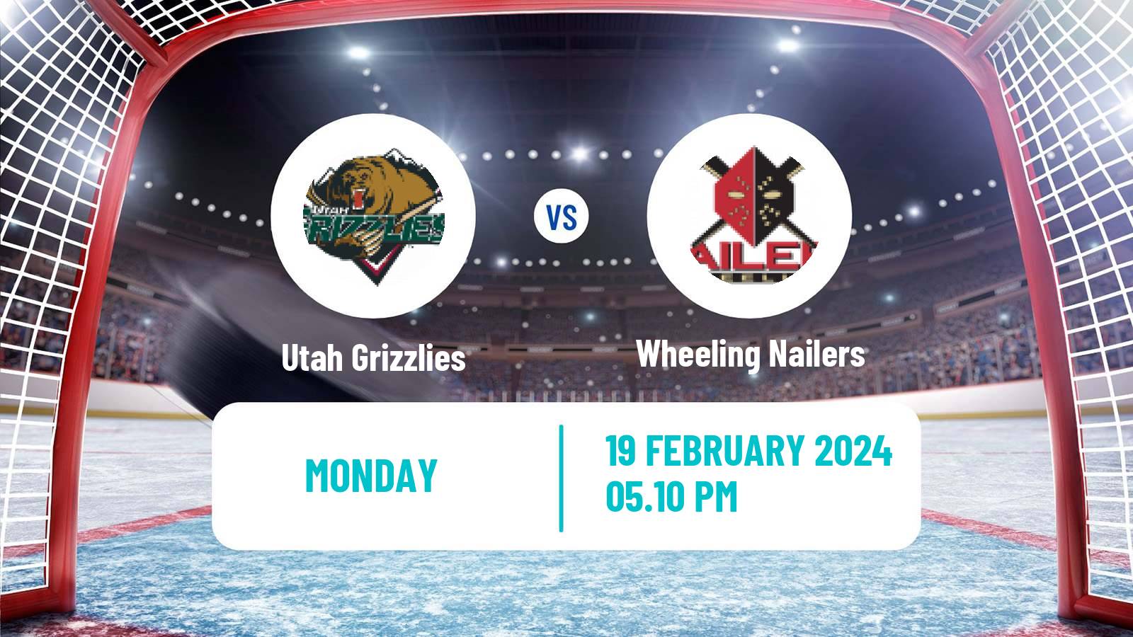 Hockey ECHL Utah Grizzlies - Wheeling Nailers