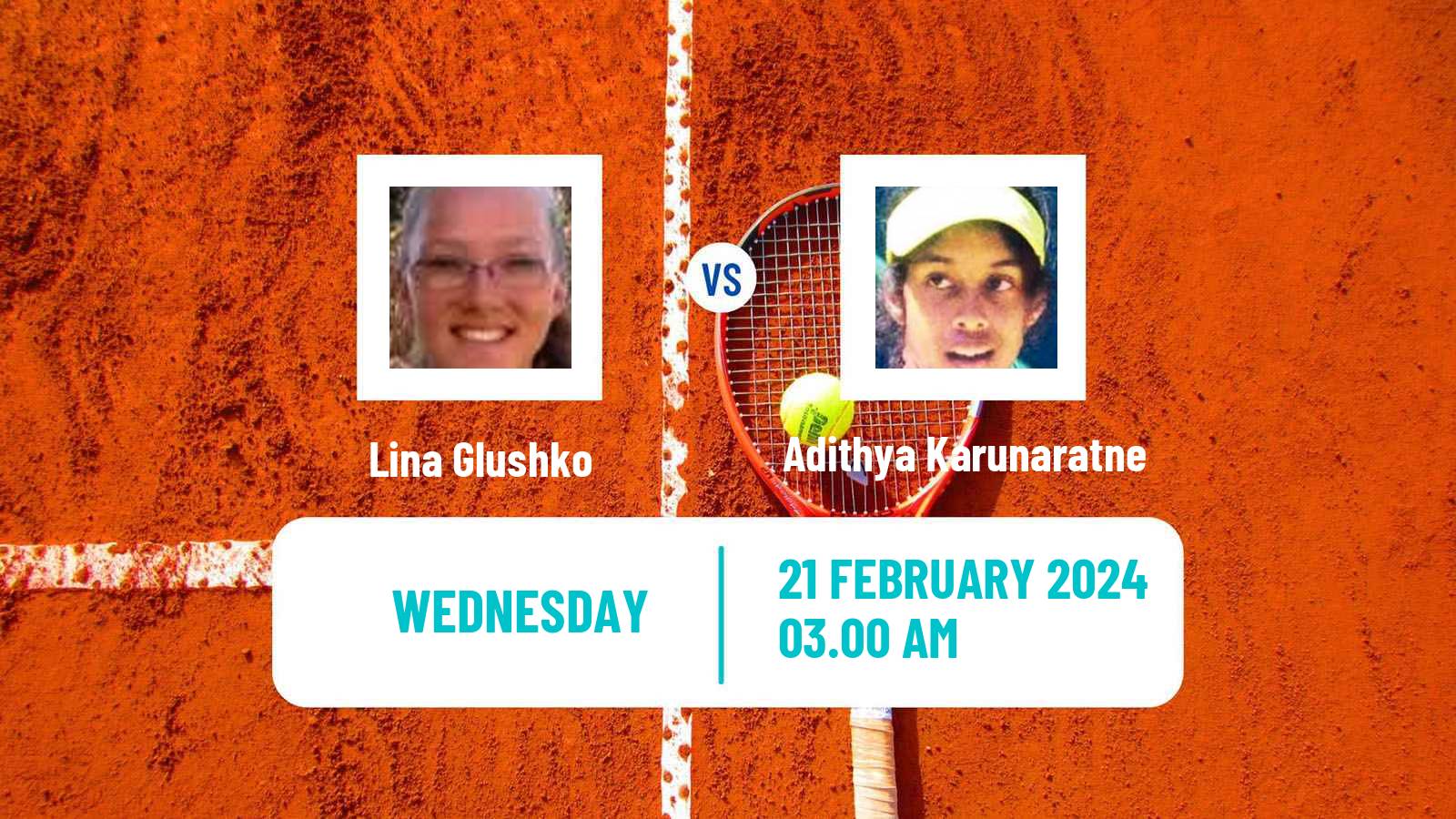 Tennis ITF W50 Pretoria Women 2024 Lina Glushko - Adithya Karunaratne