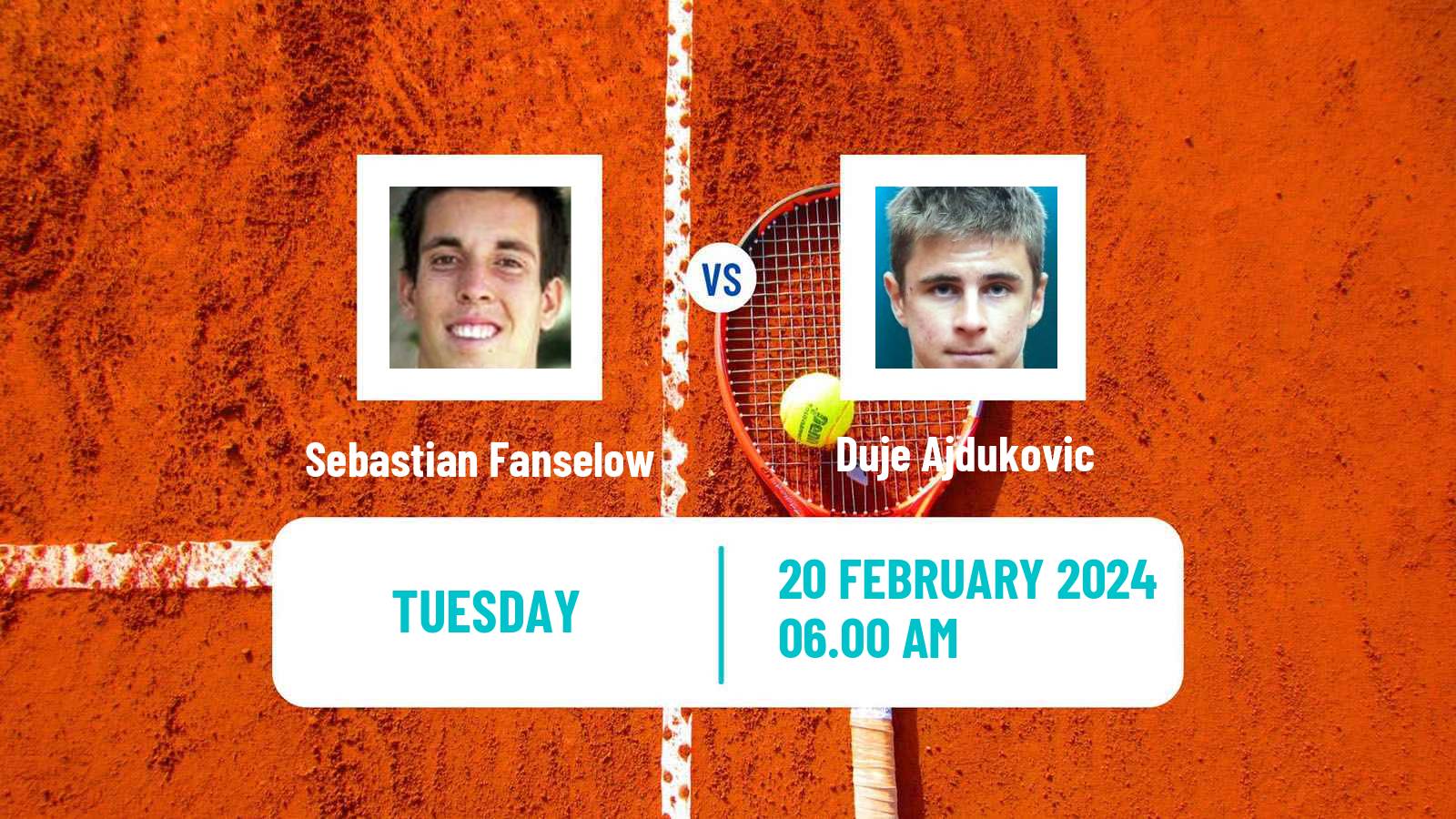 Tennis Pune Challenger Men Sebastian Fanselow - Duje Ajdukovic