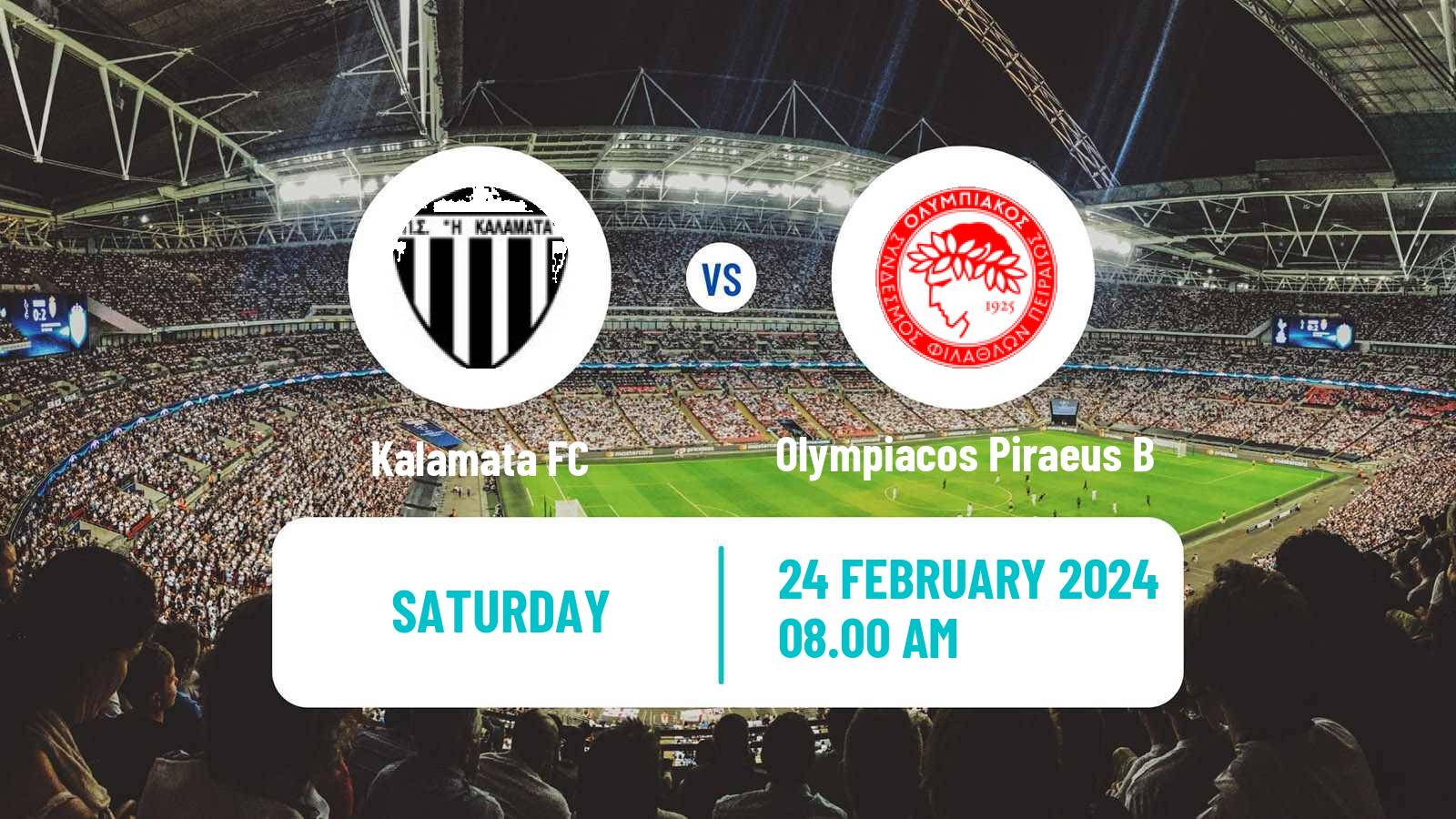 Soccer Greek Super League 2 Kalamata - Olympiacos Piraeus B