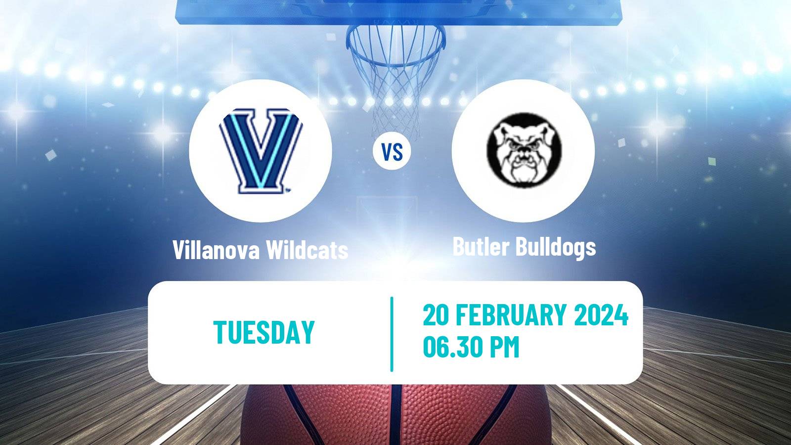 Basketball NCAA College Basketball Villanova Wildcats - Butler Bulldogs