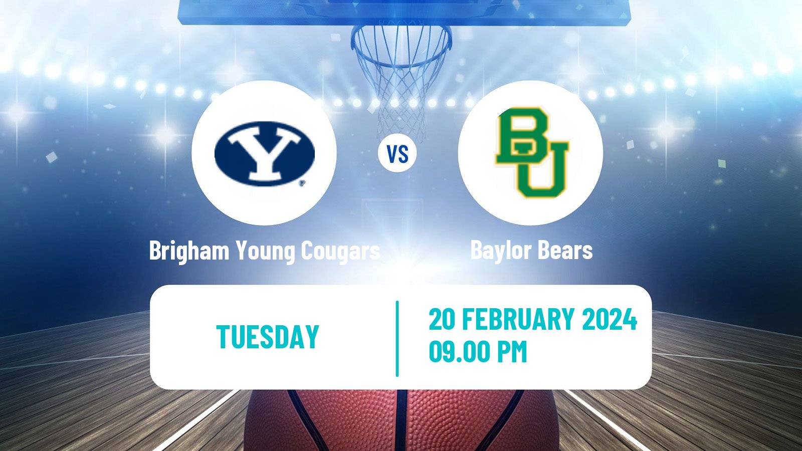 Basketball NCAA College Basketball Brigham Young Cougars - Baylor Bears