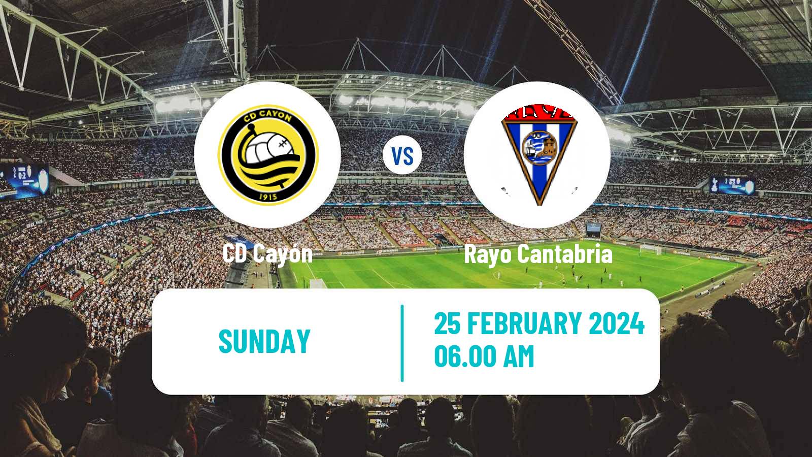 Soccer Spanish Segunda RFEF - Group 1 Cayón - Rayo Cantabria