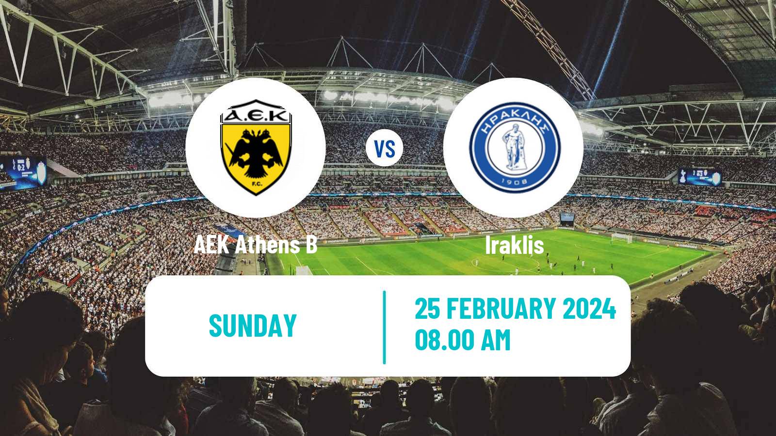 Soccer Greek Super League 2 AEK B - Iraklis