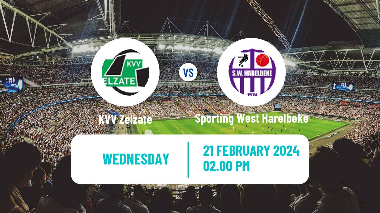 Soccer Belgian Second Amateur Division Group A Zelzate - Sporting West Harelbeke