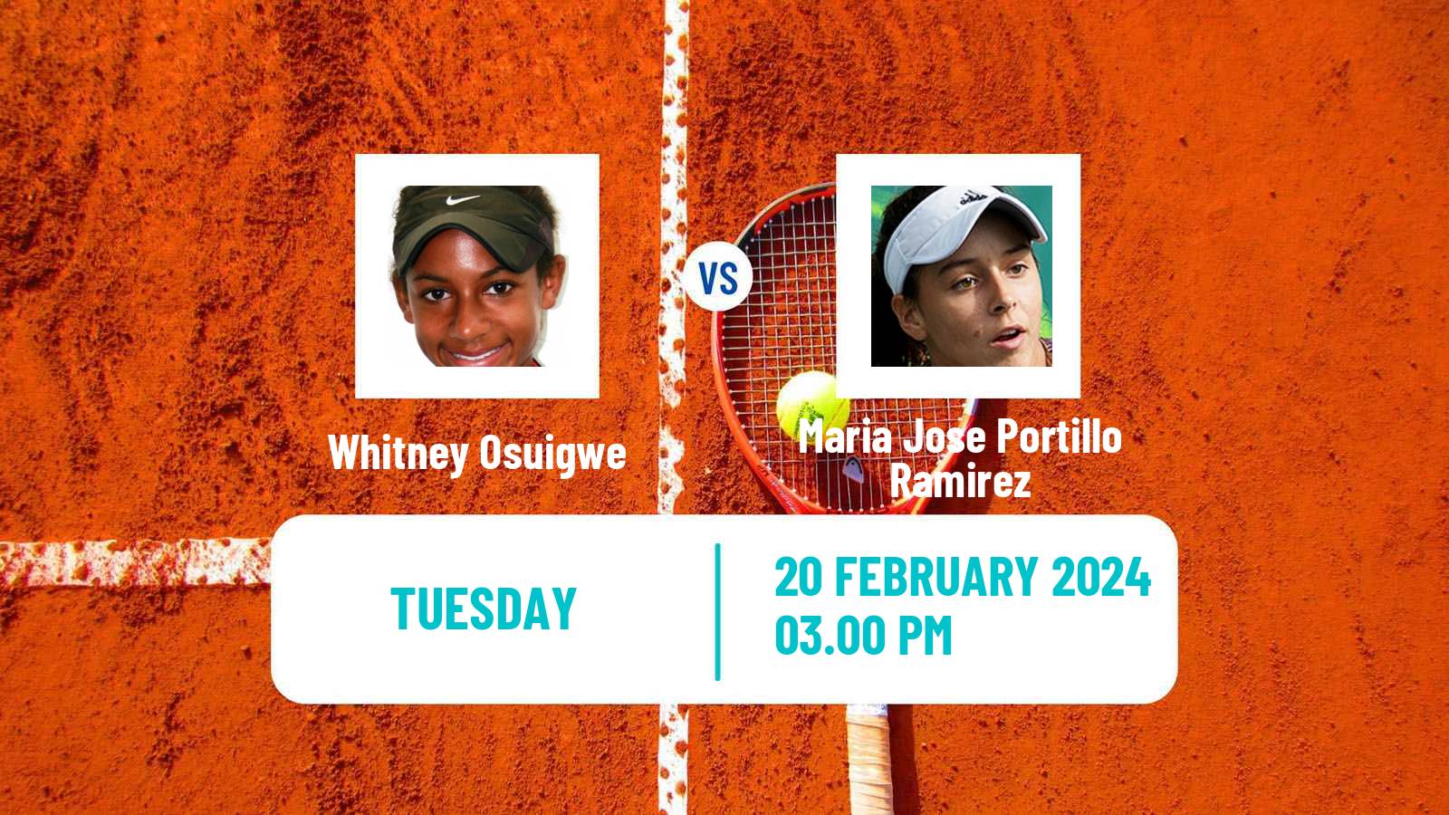 Tennis ITF W50 Mexico City Women Whitney Osuigwe - Maria Jose Portillo Ramirez