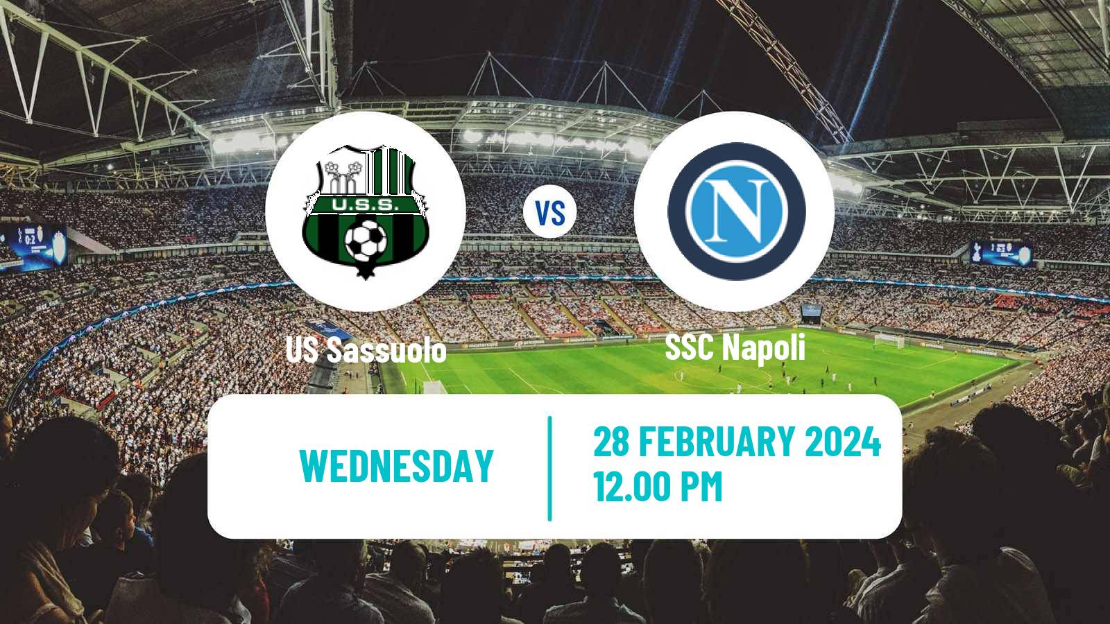 Soccer Italian Serie A Sassuolo - Napoli