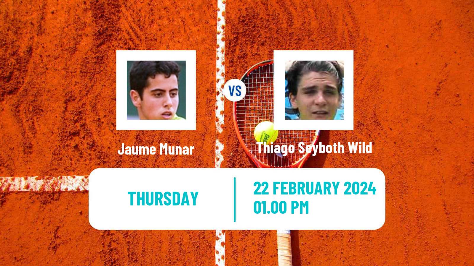 Tennis ATP Rio de Janeiro Jaume Munar - Thiago Seyboth Wild