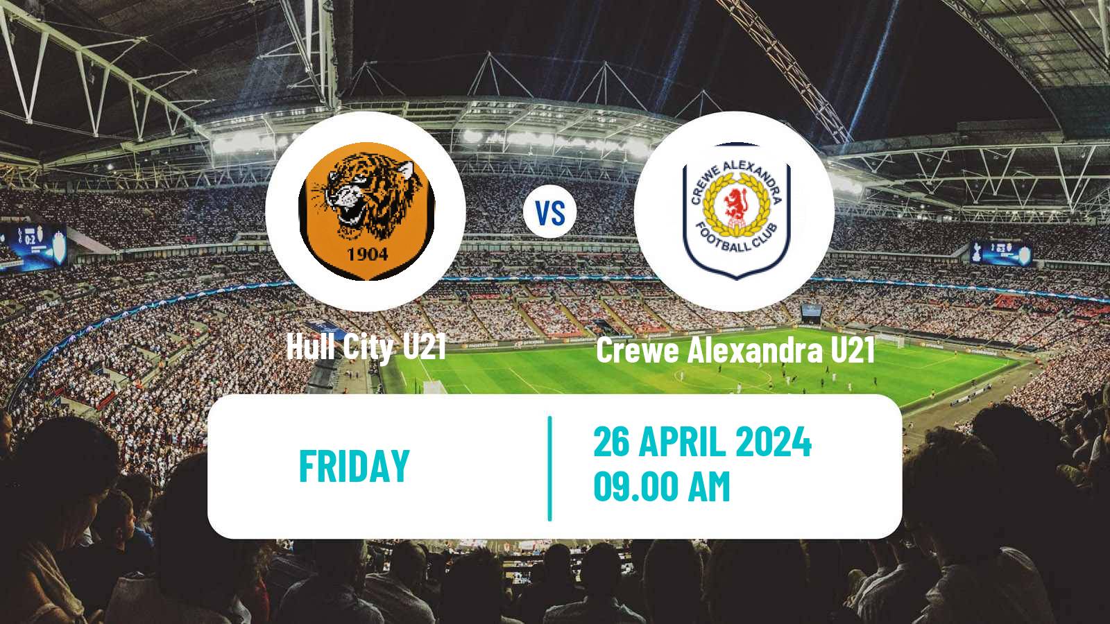 Soccer English Professional Development League Hull City U21 - Crewe Alexandra U21