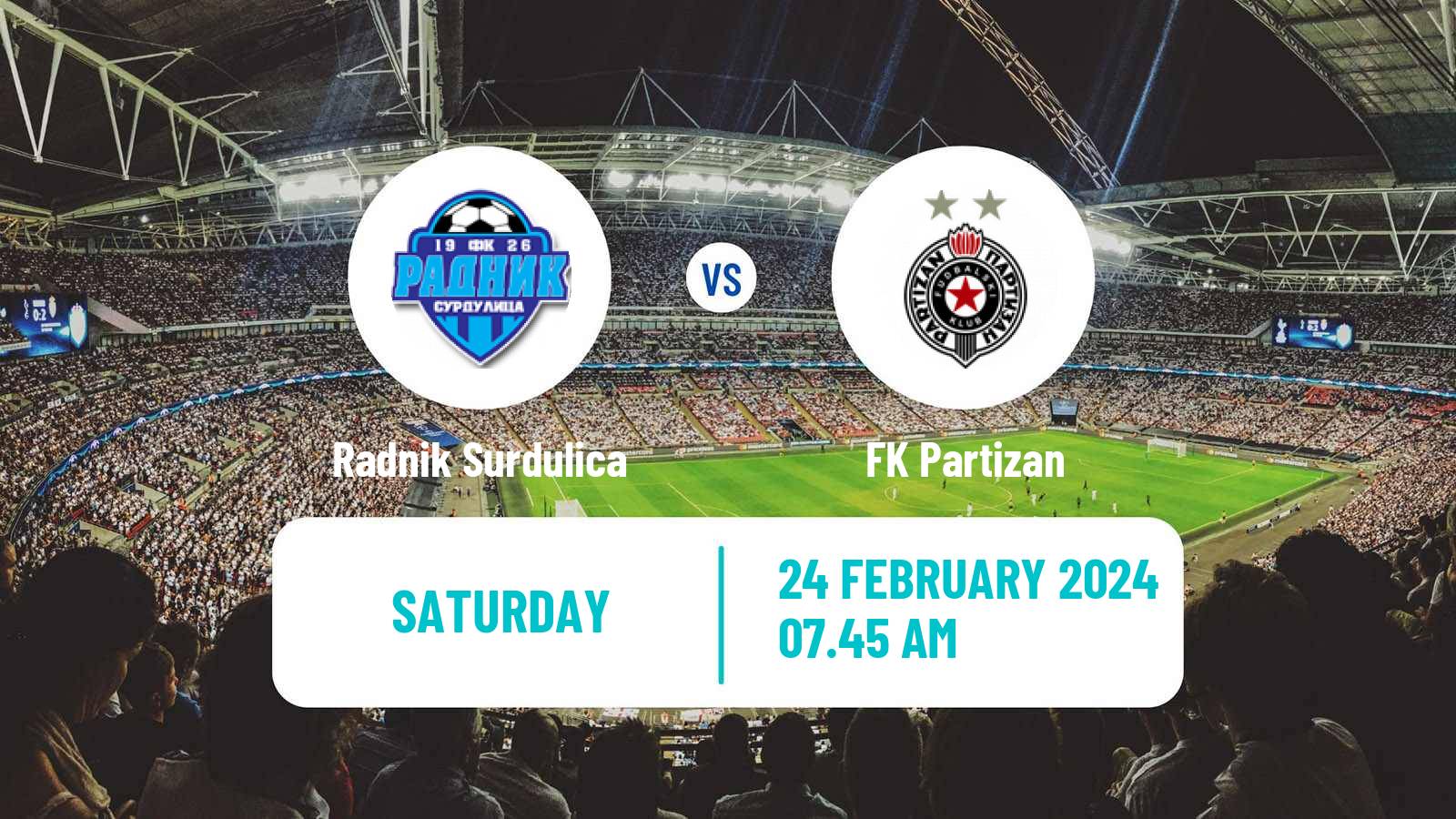 Soccer Serbian Superliga Radnik Surdulica - Partizan