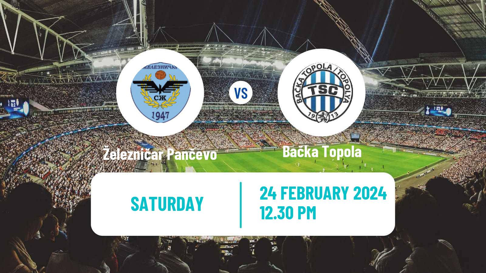 Soccer Serbian Superliga Železničar Pančevo - Bačka Topola