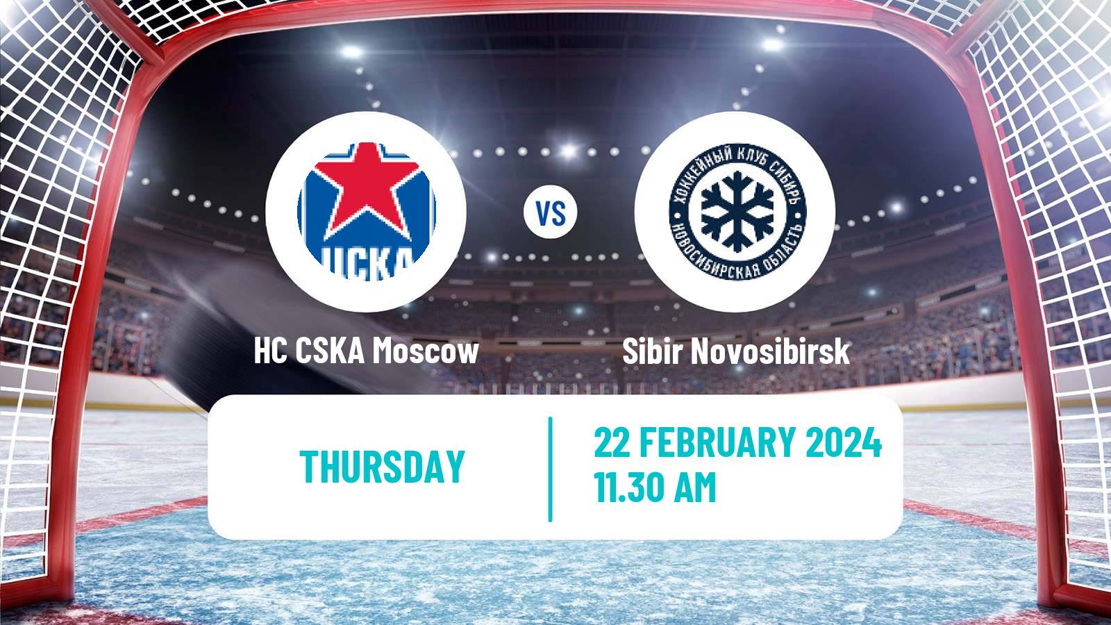 Hockey KHL HC CSKA Moscow - Sibir Novosibirsk