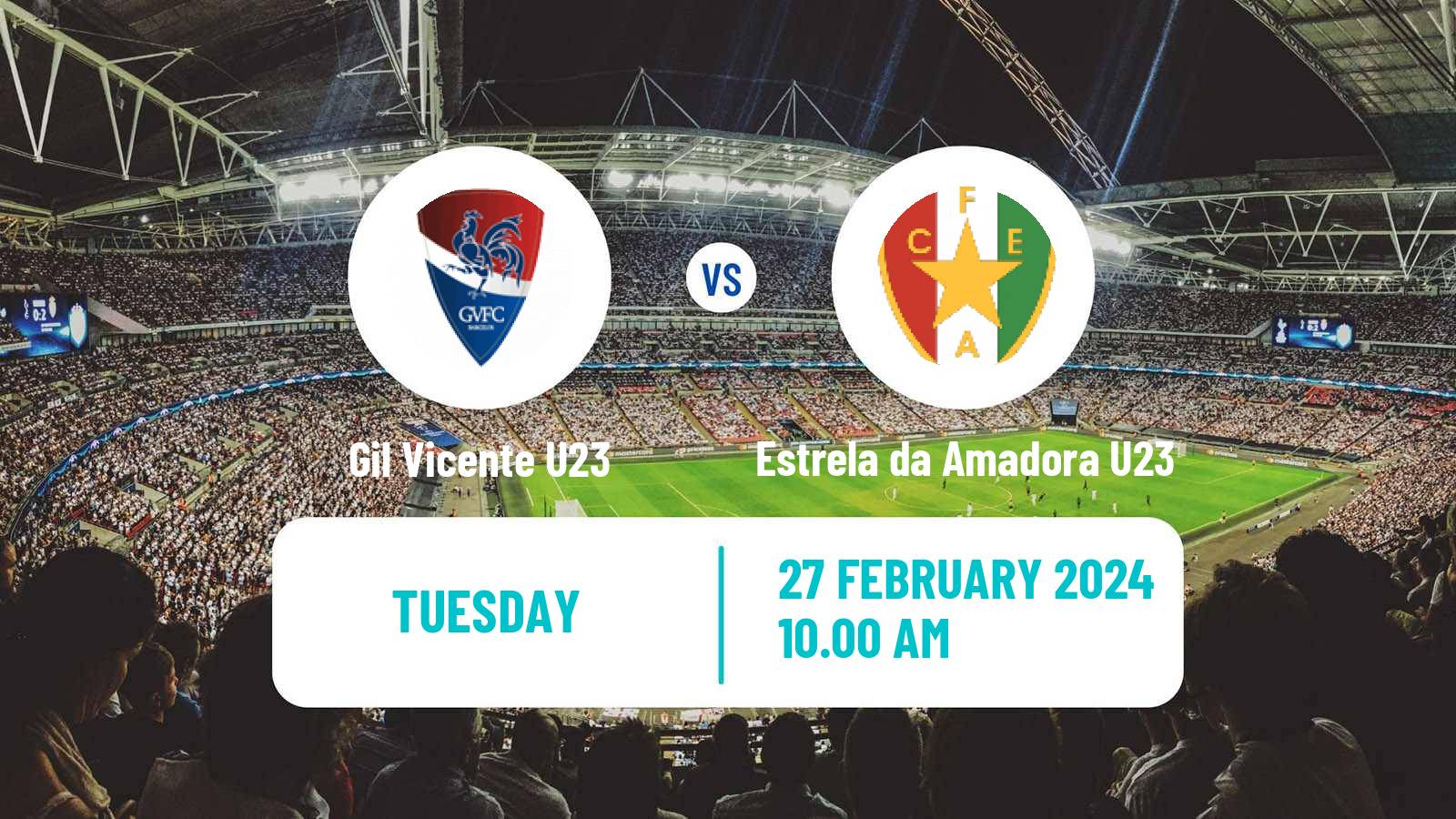 Soccer Portuguese Liga Revelacao U23 Gil Vicente U23 - Estrela da Amadora U23