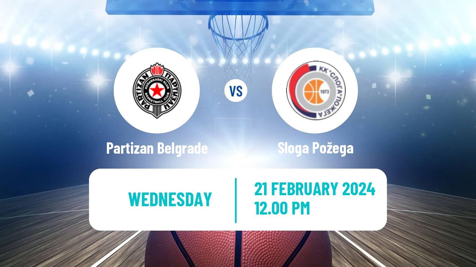 Basketball WABA League Partizan Belgrade - Sloga Požega