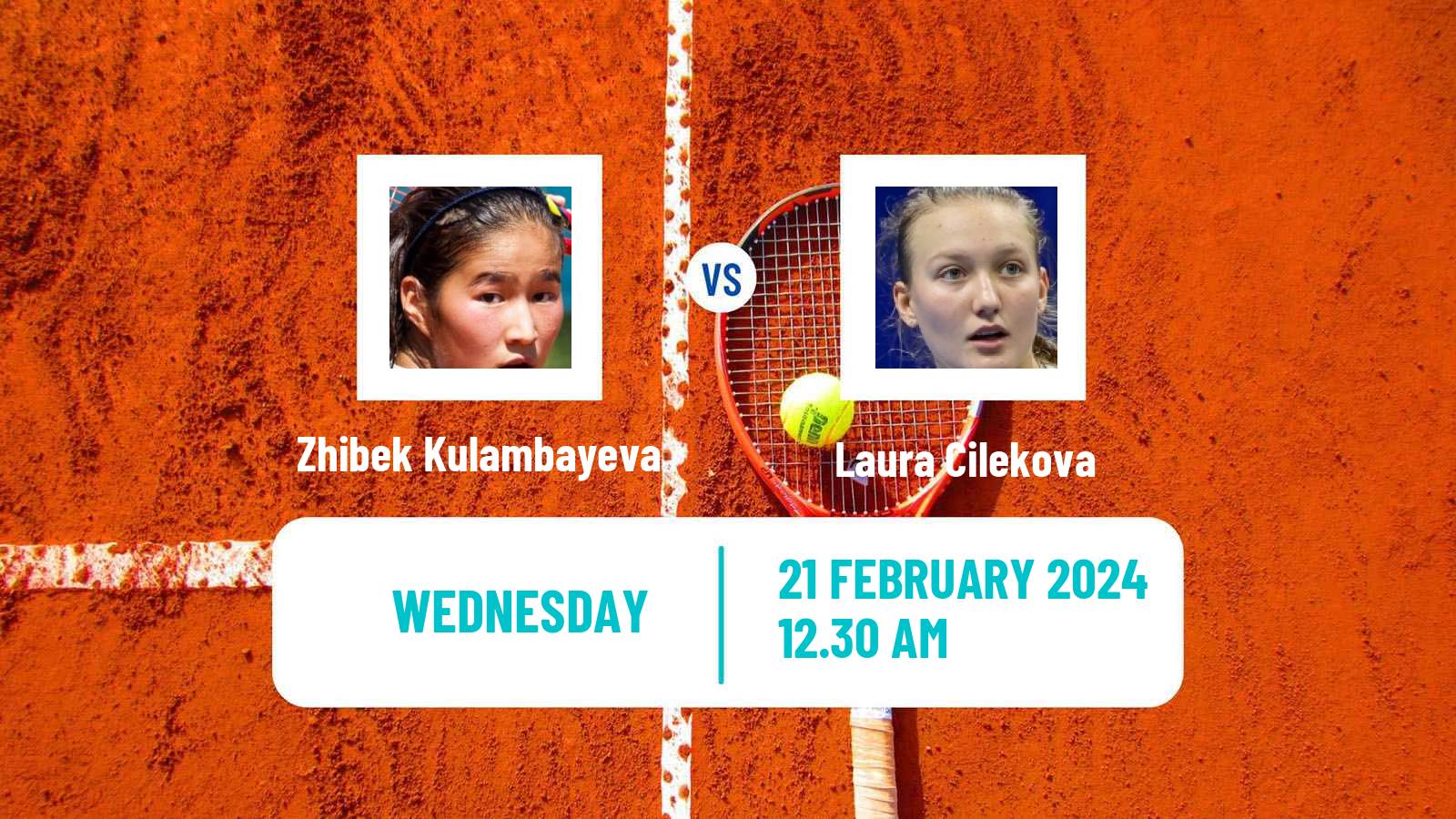 Tennis ITF W15 Nakhon Si Thammarat Women Zhibek Kulambayeva - Laura Cilekova