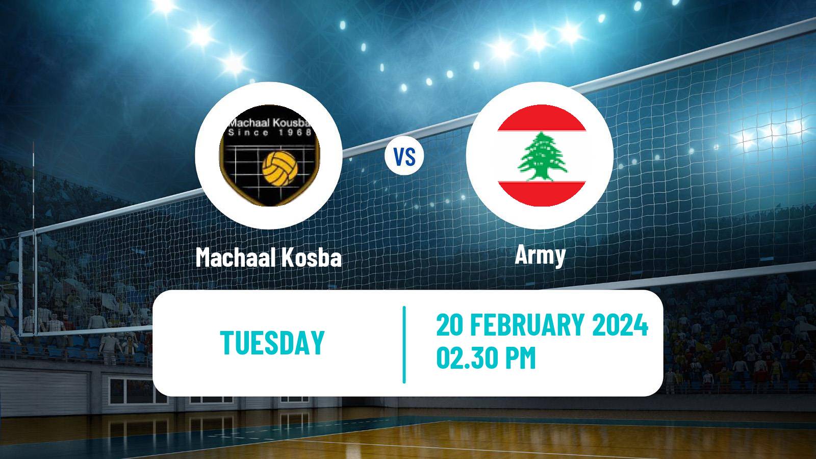 Volleyball Lebanese 1st Division Volleyball Machaal Kosba - Army
