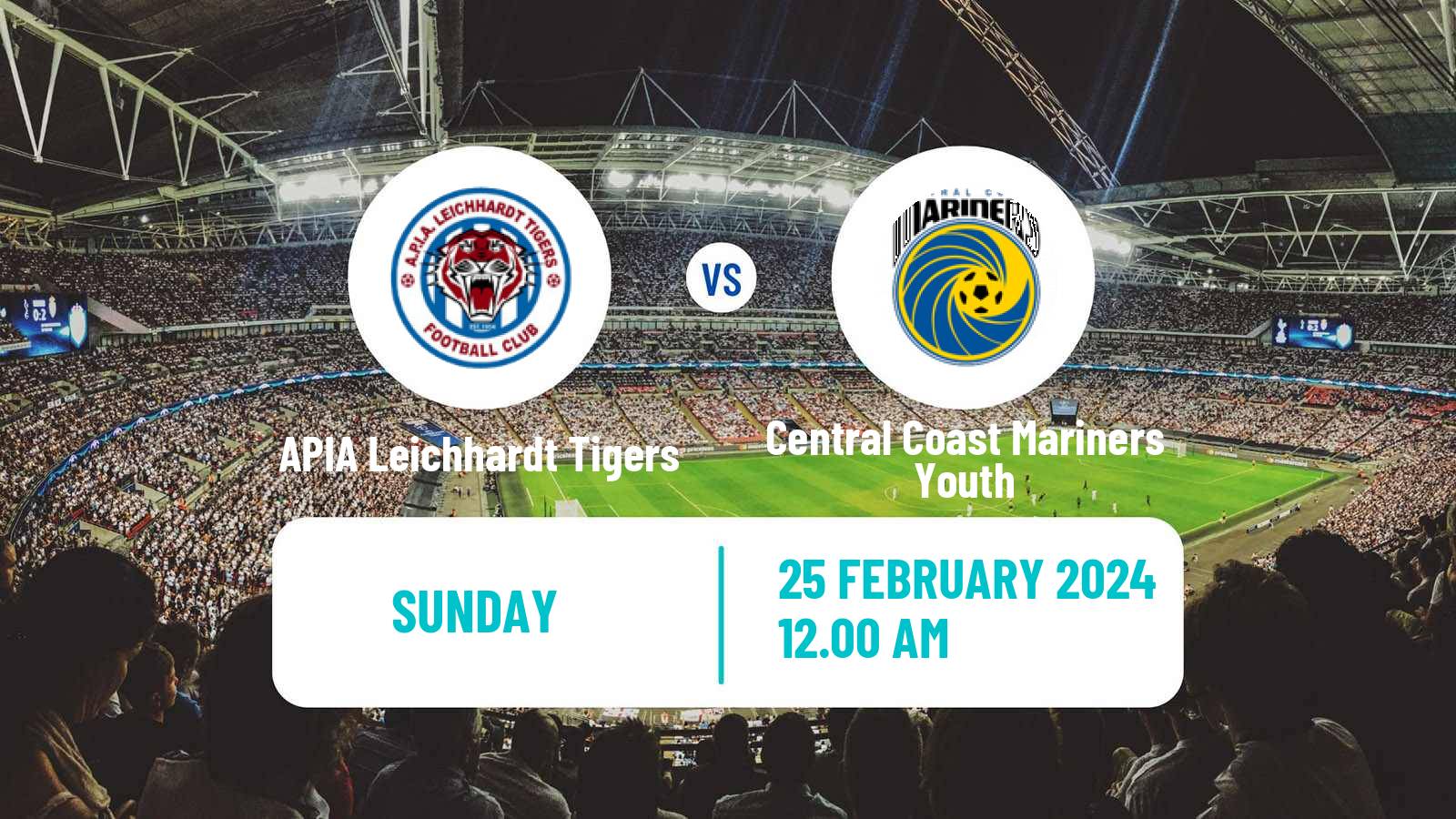 Soccer Australian NPL NSW APIA Leichhardt Tigers - Central Coast Mariners Youth