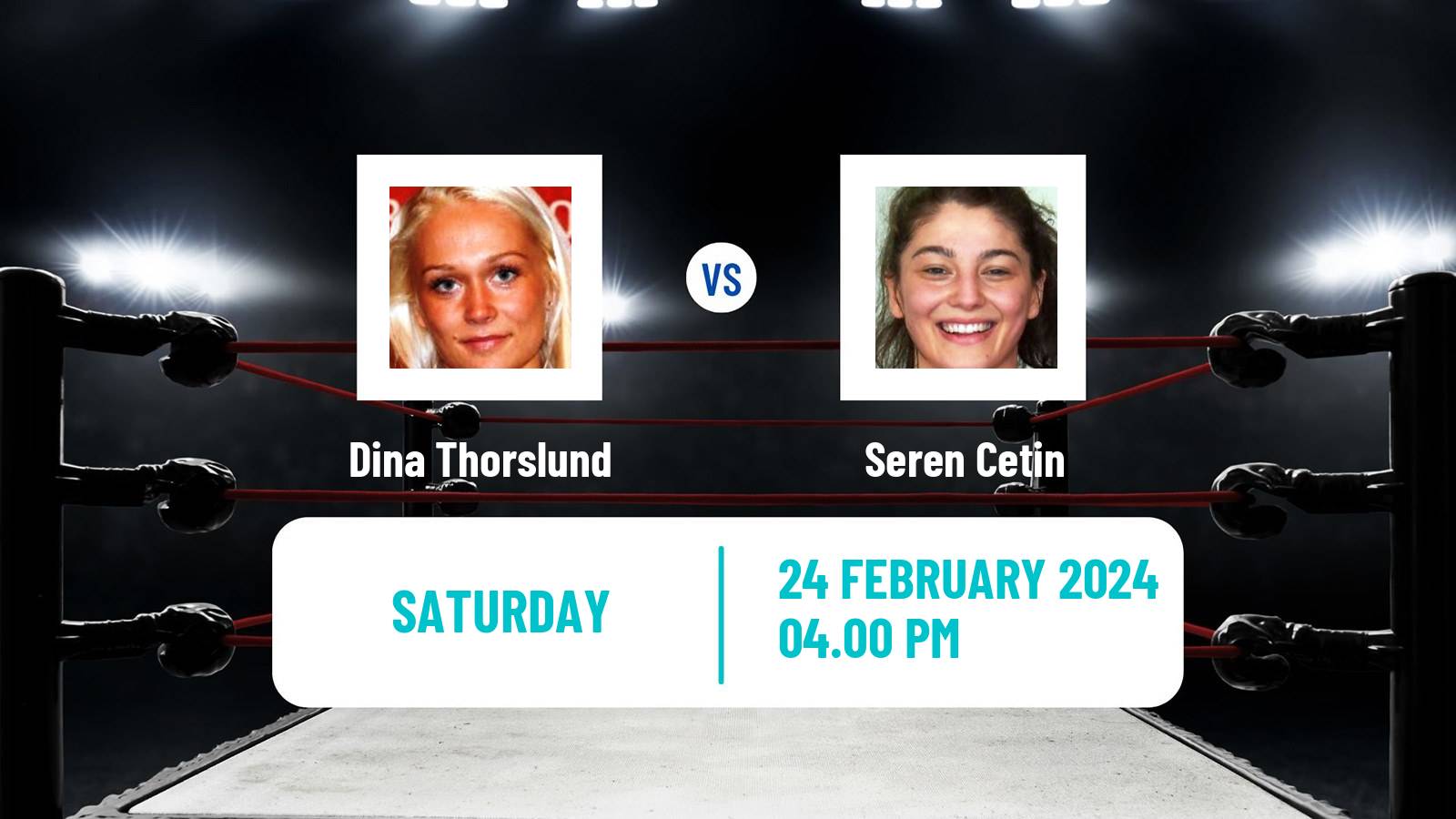 Boxing Bantamweight WBC WBO Titles Women Dina Thorslund - Seren Cetin