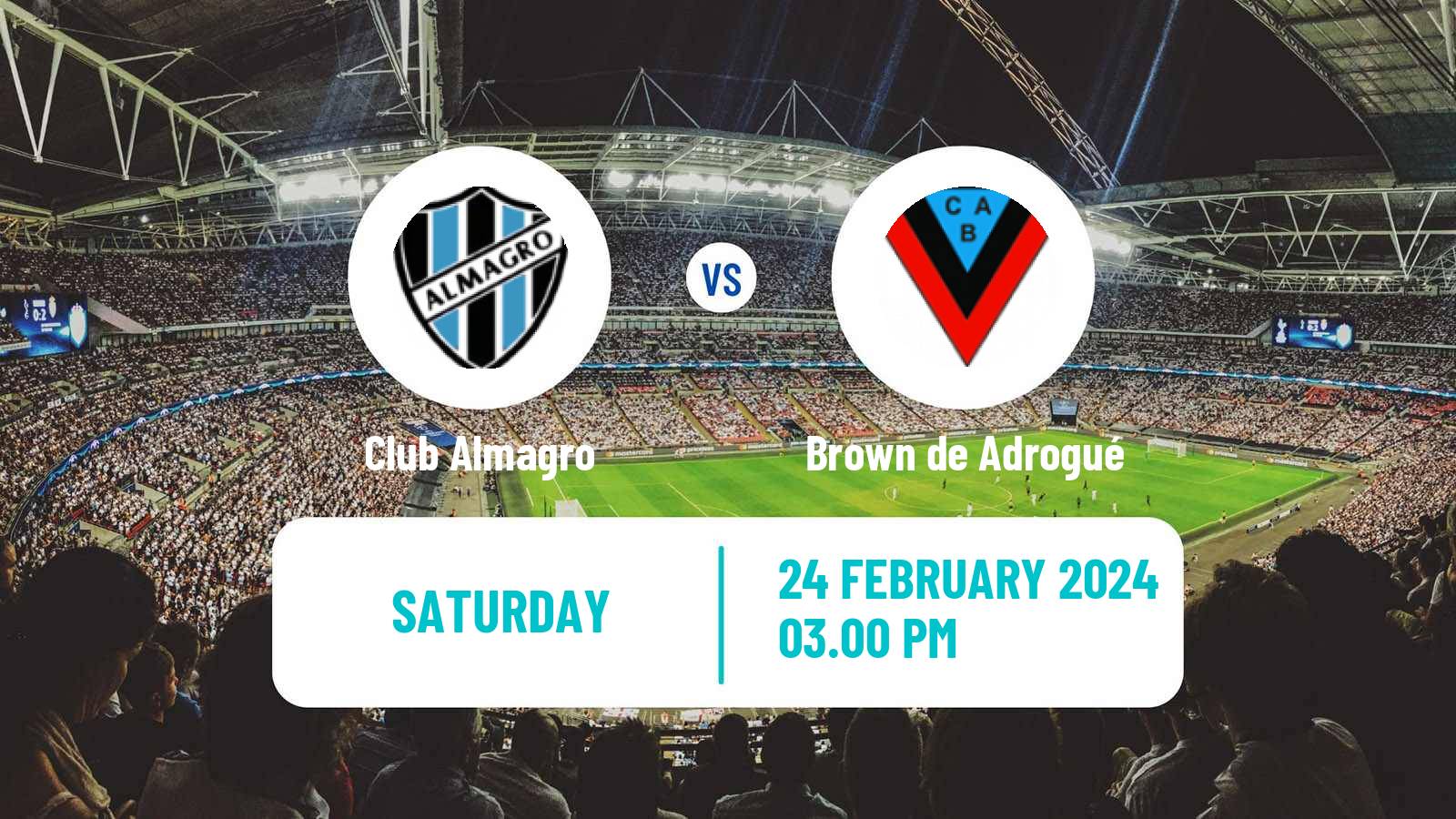 Soccer Argentinian Primera Nacional Club Almagro - Brown de Adrogué