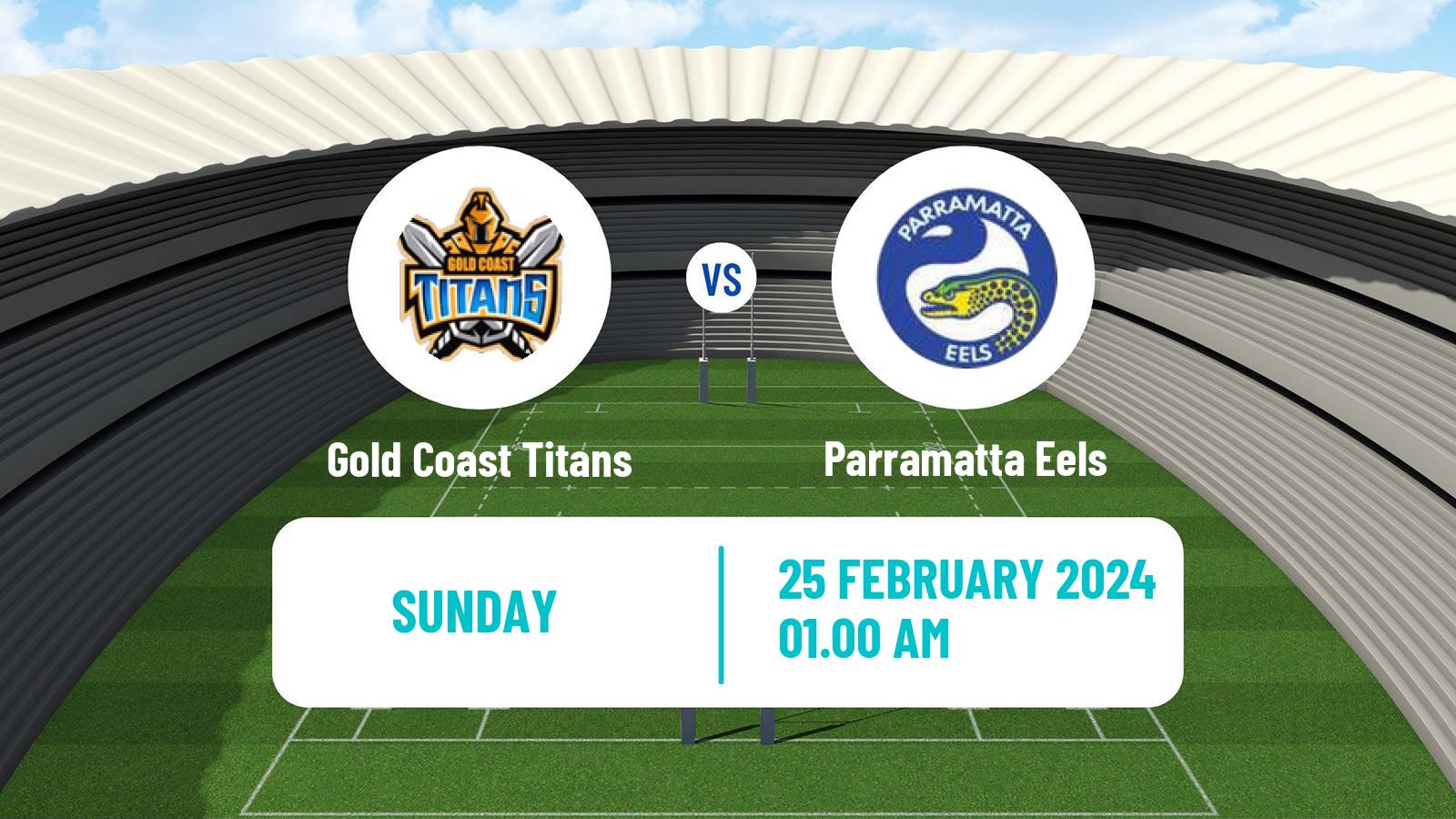 Rugby league Australian NRL Gold Coast Titans - Parramatta Eels