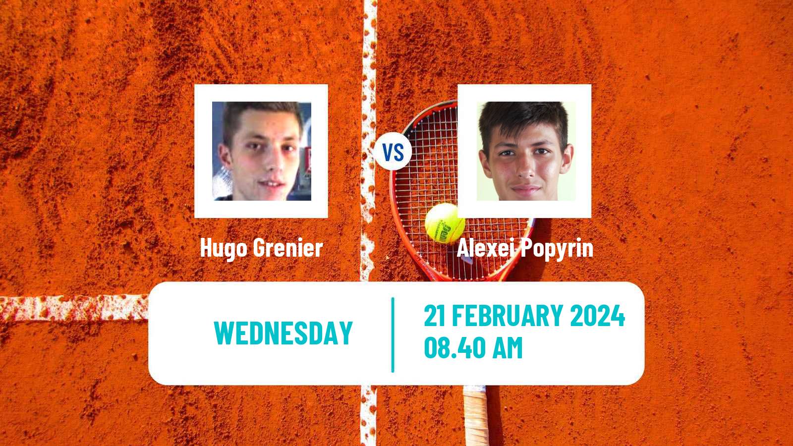 Tennis ATP Doha Hugo Grenier - Alexei Popyrin