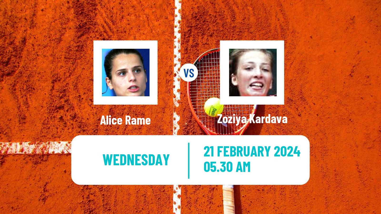 Tennis ITF W35 Antalya 4 Women Alice Rame - Zoziya Kardava