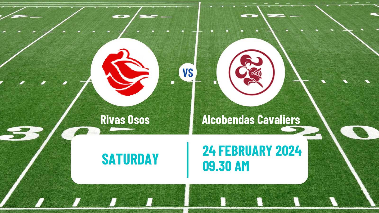 American football Spanish LNFA Serie A Rivas Osos - Alcobendas Cavaliers