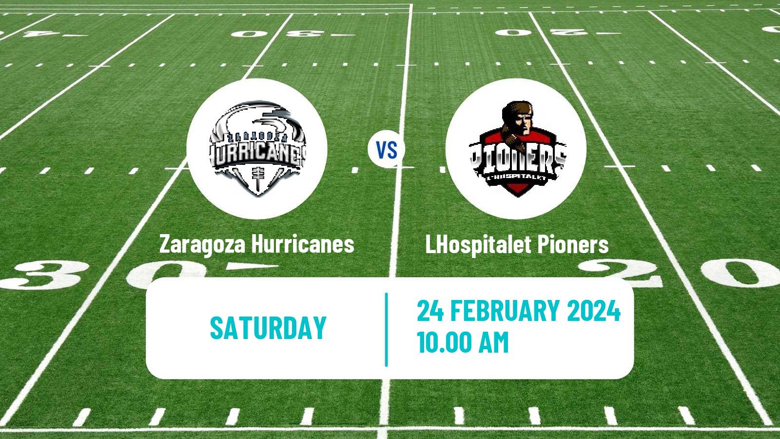 American football Spanish LNFA Serie A Zaragoza Hurricanes - LHospitalet Pioners