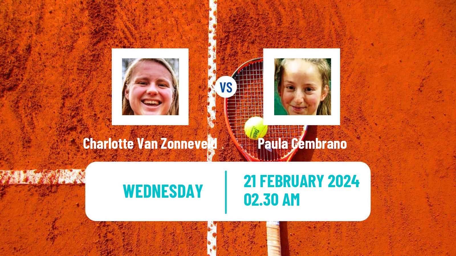 Tennis ITF W15 Sharm Elsheikh 22 Women Charlotte Van Zonneveld - Paula Cembrano