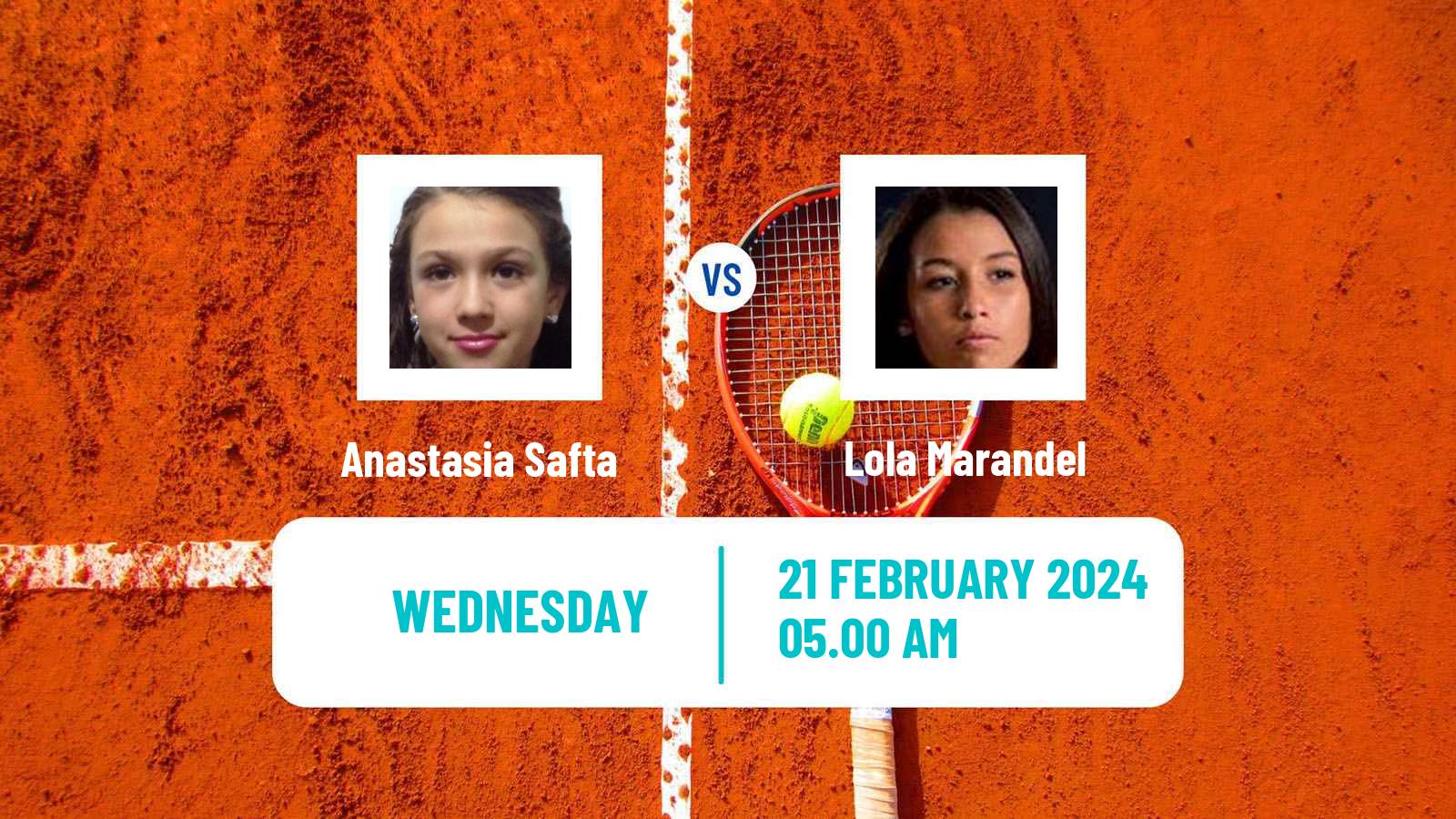 Tennis ITF W15 Monastir 6 Women Anastasia Safta - Lola Marandel