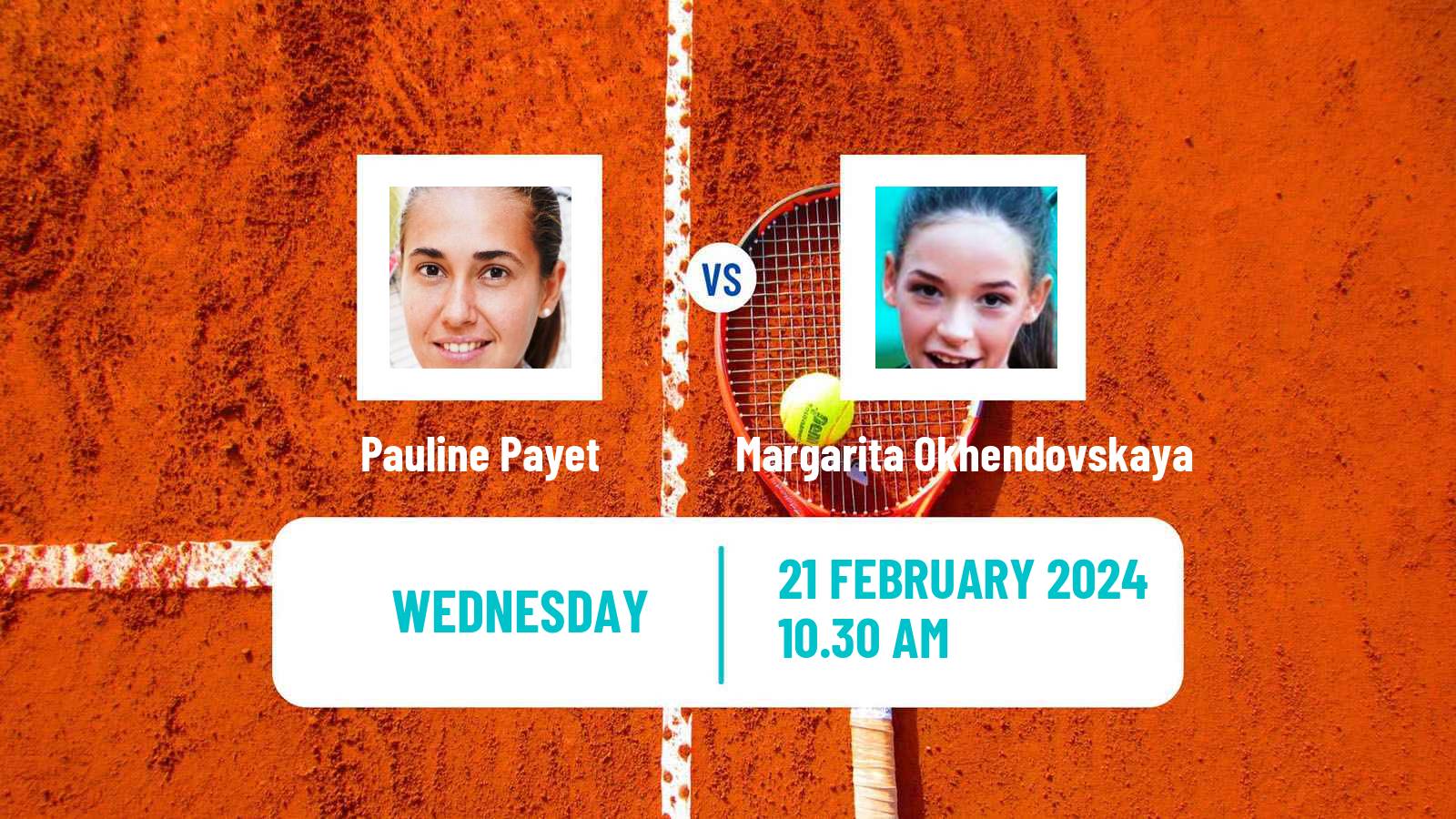 Tennis ITF W15 Monastir 6 Women Pauline Payet - Margarita Okhendovskaya