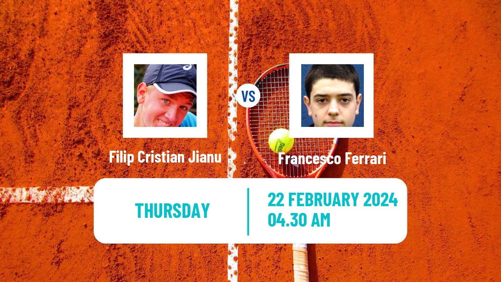 Tennis ITF M25 Hammamet 4 Men Filip Cristian Jianu - Francesco Ferrari