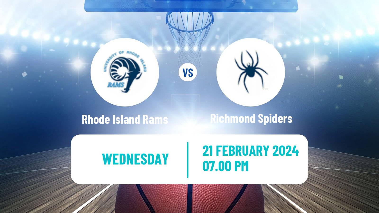 Basketball NCAA College Basketball Rhode Island Rams - Richmond Spiders