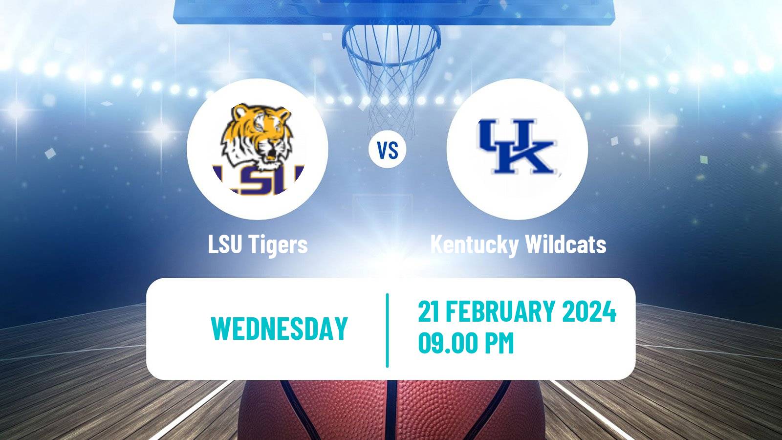 Basketball NCAA College Basketball LSU Tigers - Kentucky Wildcats