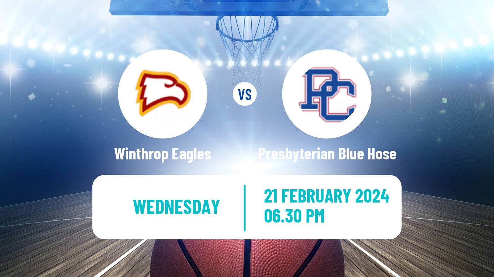 Basketball NCAA College Basketball Winthrop Eagles - Presbyterian Blue Hose