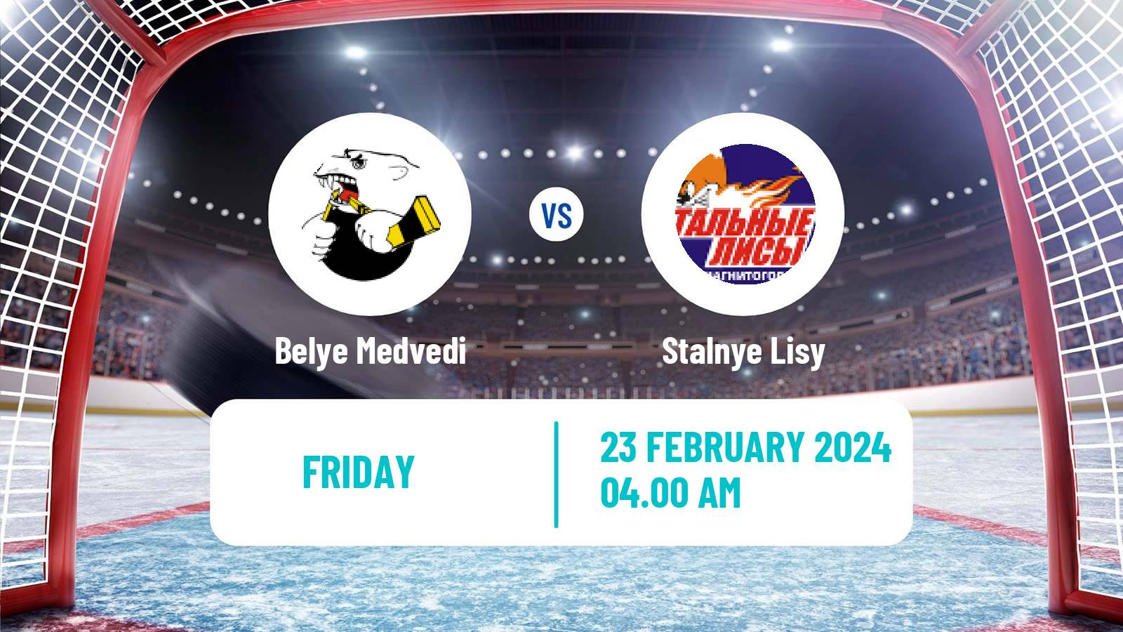 Hockey MHL Belye Medvedi - Stalnye Lisy
