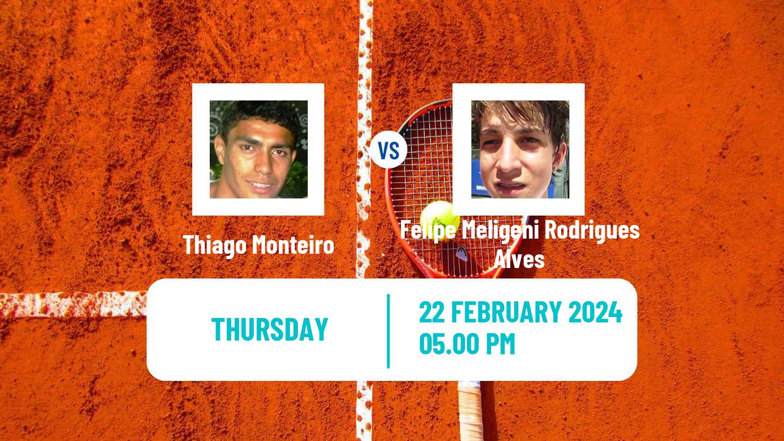 Tennis ATP Rio de Janeiro Thiago Monteiro - Felipe Meligeni Rodrigues Alves