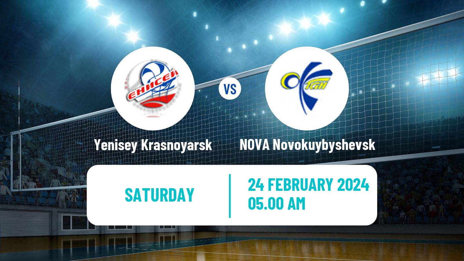 Volleyball Russian Super League Volleyball Yenisey Krasnoyarsk - NOVA Novokuybyshevsk
