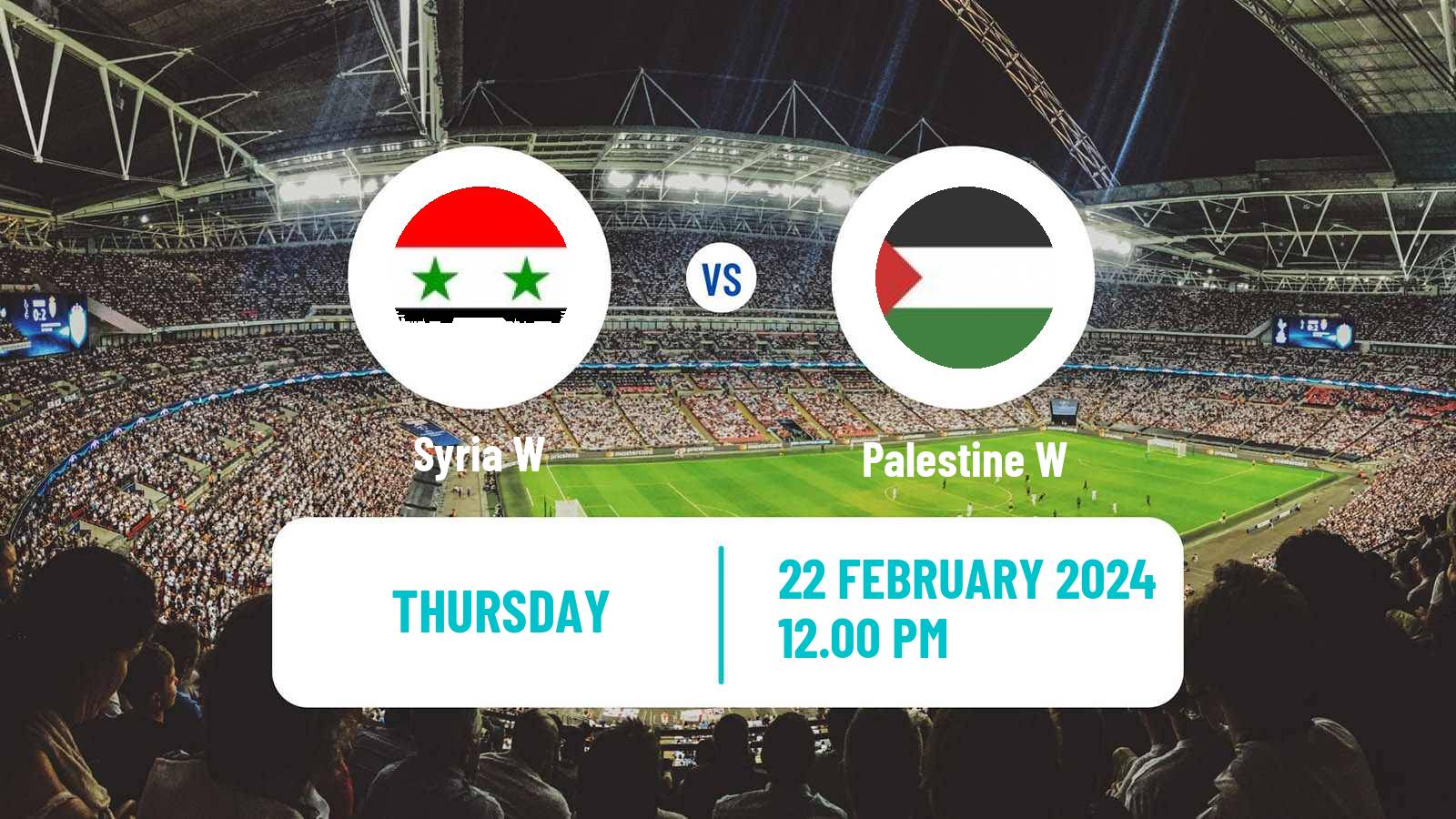 Soccer WAFF Championship Women Syria W - Palestine W