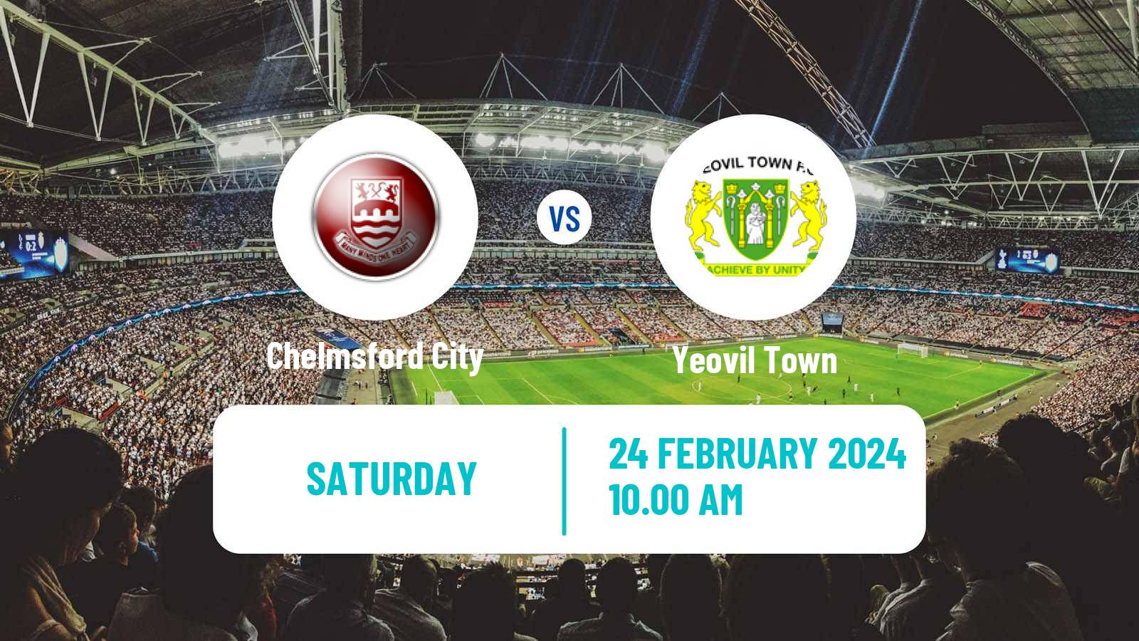 Soccer English National League South Chelmsford City - Yeovil Town