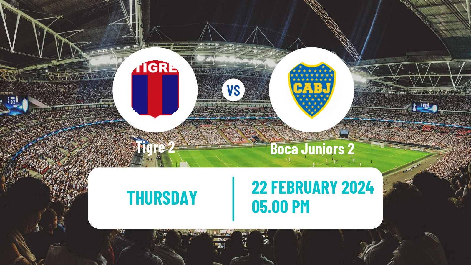 Soccer Argentinian Reserve League Tigre 2 - Boca Juniors 2