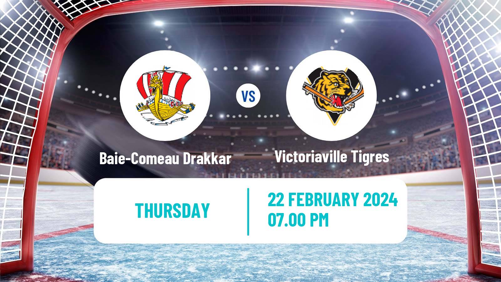Hockey QMJHL Baie-Comeau Drakkar - Victoriaville Tigres