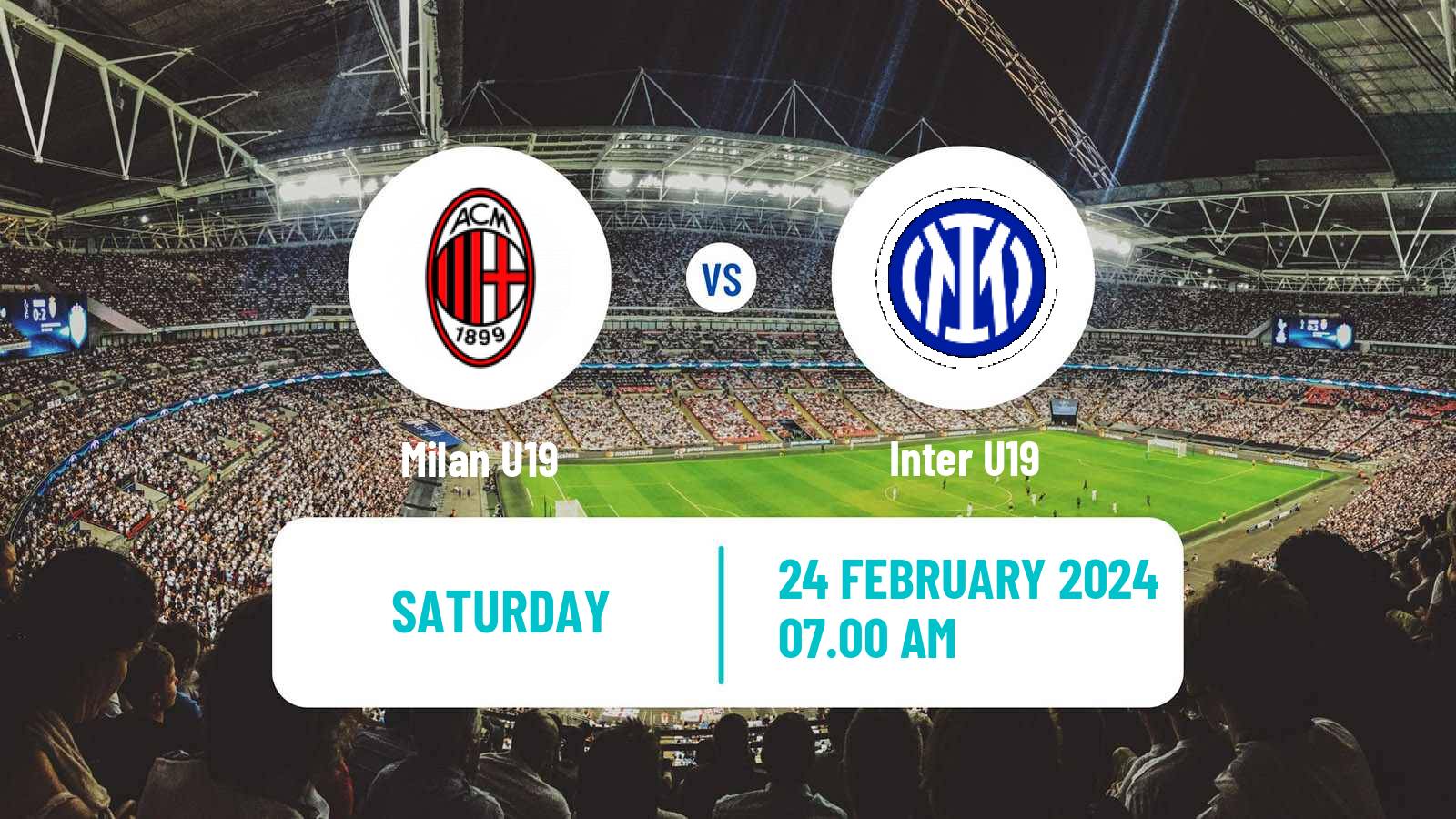 Soccer Italian Primavera 1 Milan U19 - Inter U19